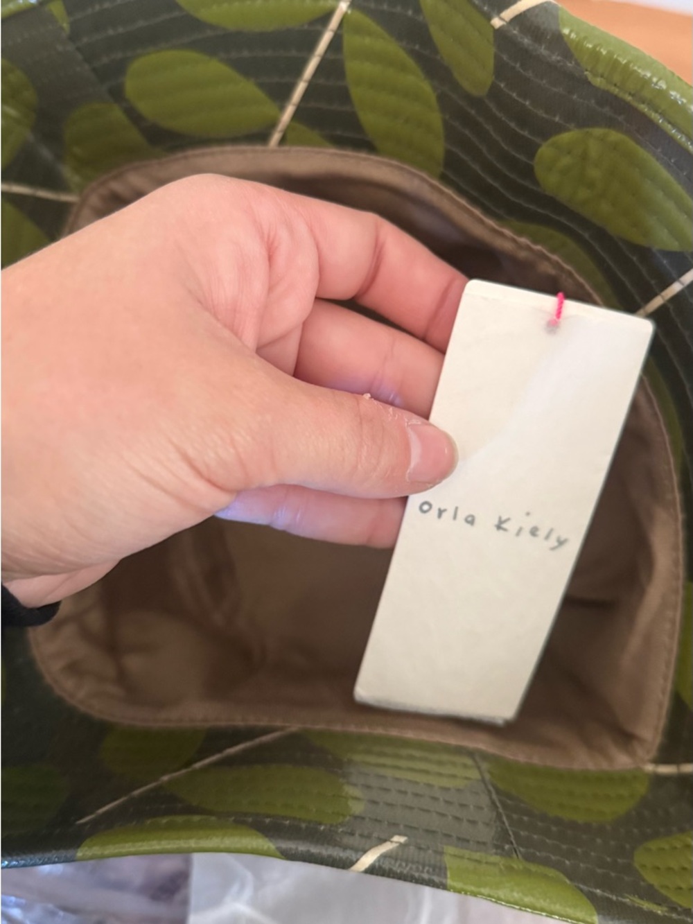 Orla Kiely Olive Leaf Vinyl Bucket Hat - Picture 2 of 3